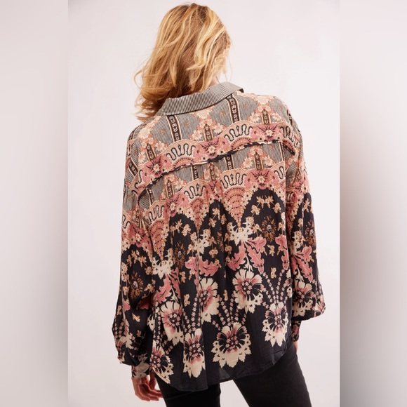 Free People Multicolor Button Down Shirt - Picture 3 of 8